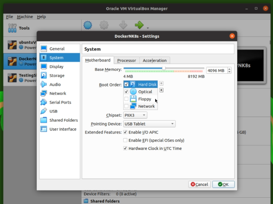 Click on System, Select Boot Disk, Bring it to the Top of Boot order list