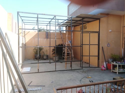 Iron square tubing room building Iron square tubing room building